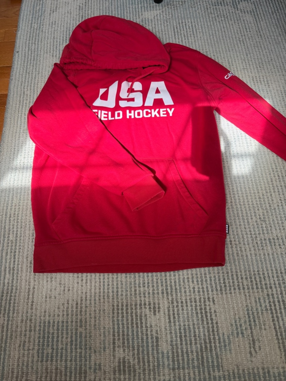Capelli of New York Red Zip-Up Hoodie with USA Field Hockey Print